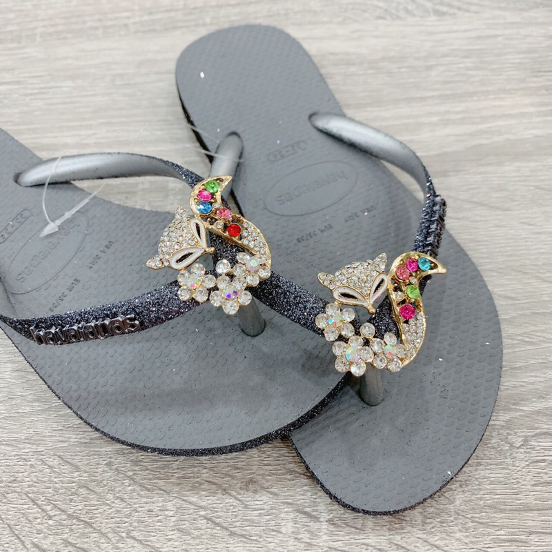 Thu Hường Store - Dép Nữ Kim Tuyến Đính Hồ Ly Hoa