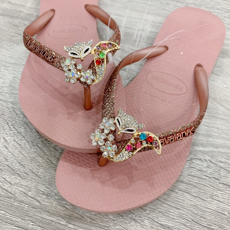 Thu Hường Store - Dép Nữ Kim Tuyến Đính Hồ Ly Hoa