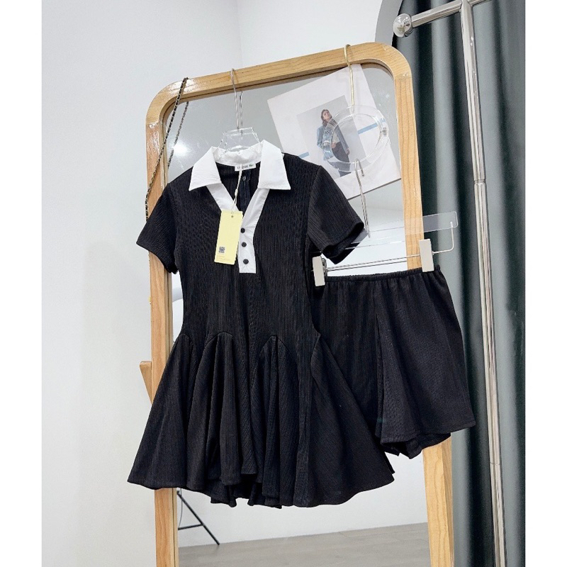 | Chang Tròn | Polo Chiết Eo Bigsize Kèm Quần - Hình Thật Cuối