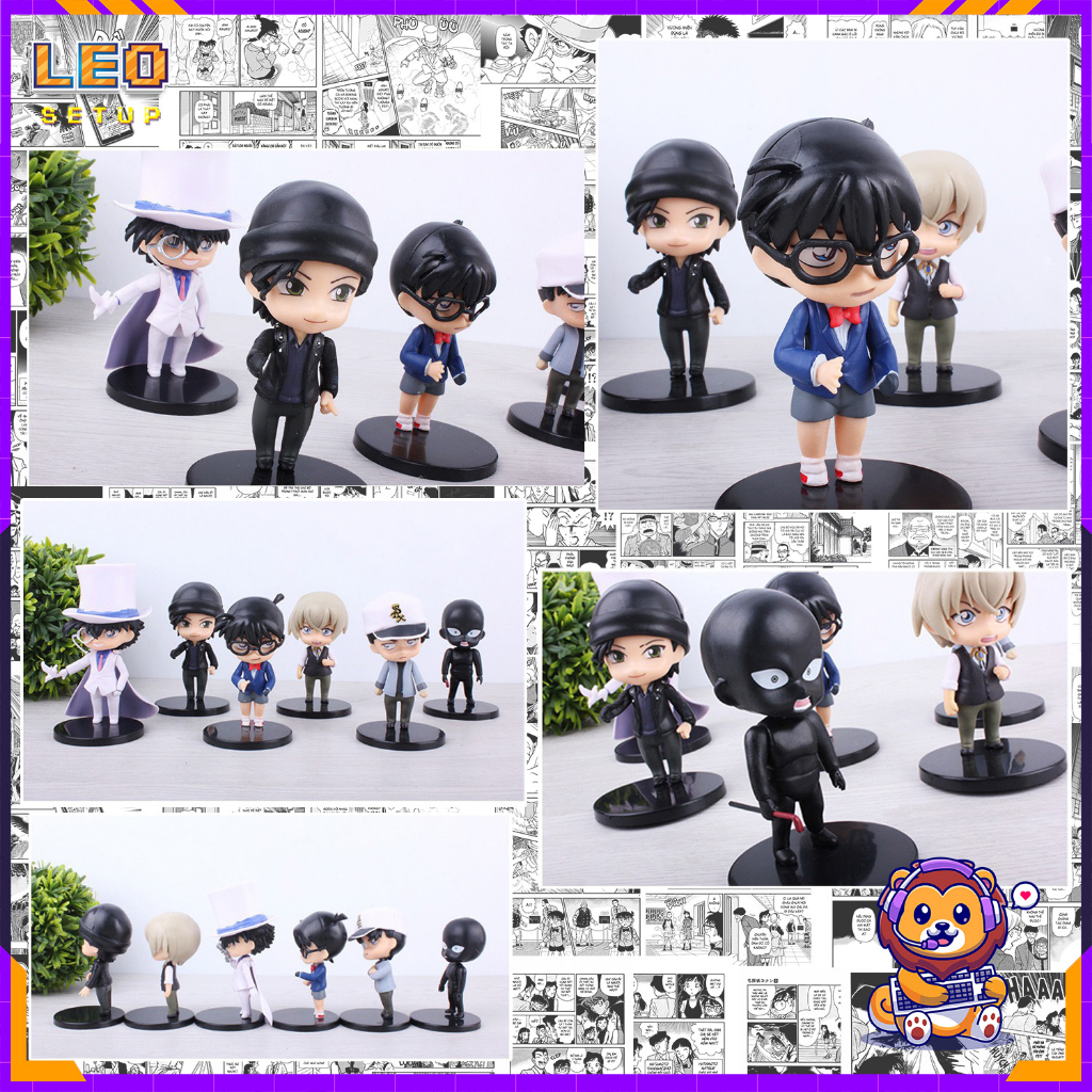 Mô Hình Nhân Vật Hoạt Hình Conan - 12 Figure mini Anime Thám tử lừng danh Conan by Leo Setup