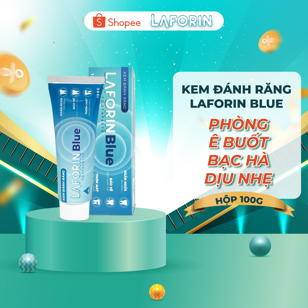 Kem Đánh Răng Laforin Blue Phòng Ê Buốt - Bạc Hà Dịu Nhẹ 100G/hộp