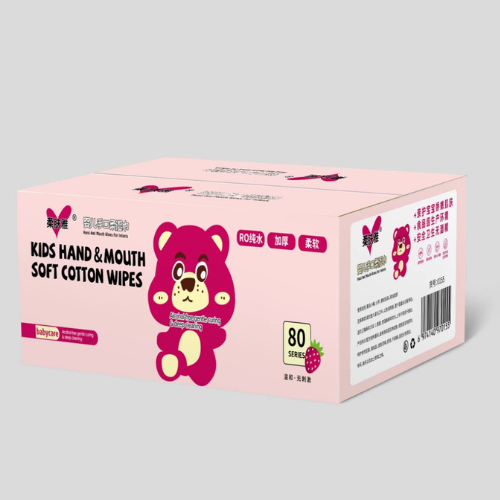 Giấy Ướt Gấu Dâu Hồng.1 Thùng 10 Gói.
