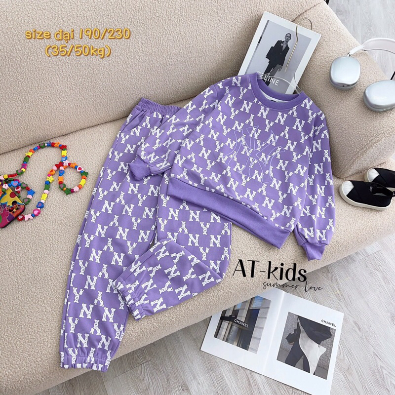 Bộ nỉ bé gái 17-50kg