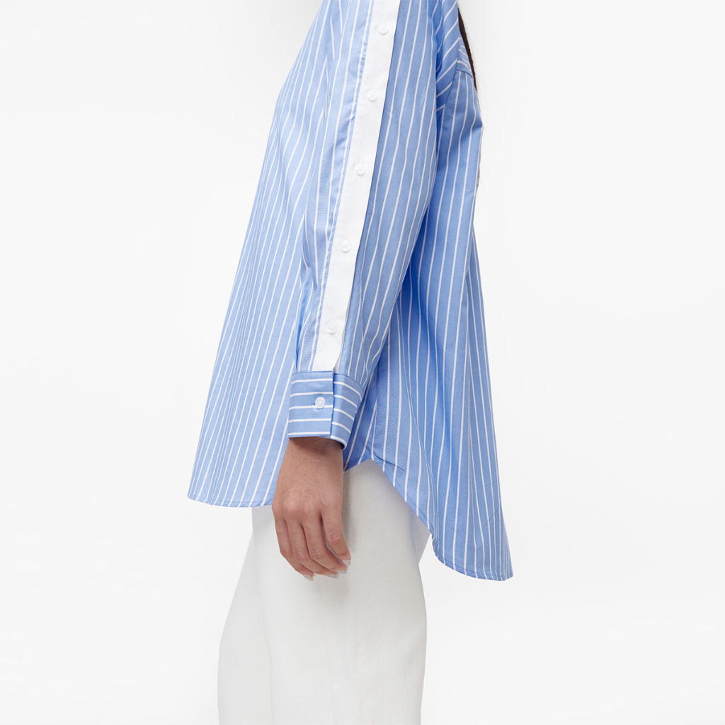 TheBlueTshirt - Áo Sơ Mi Nữ Phom Rộng Nữ - Oversized Button Shirt - CCR Blue Stripe