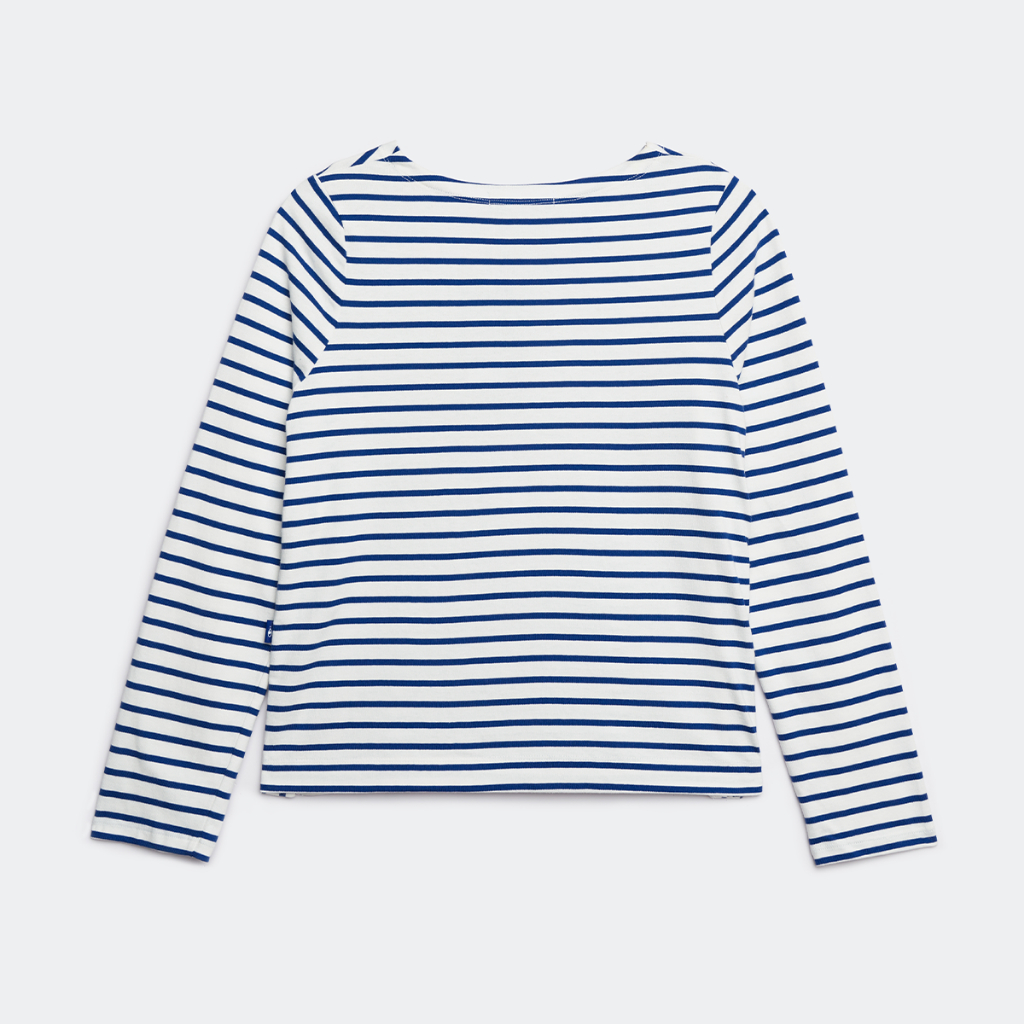 TheBlueTshirt - Áo Thun Tay Dài Sọc Nữ - Number 8 Long Sleeve T - Signature Blue Stripe