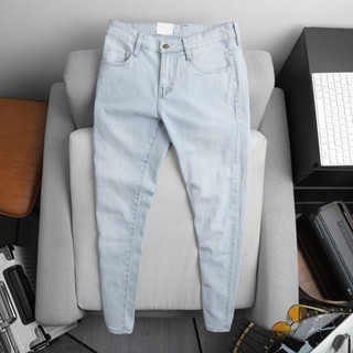  Quần jean nam xanh nhạt cao cấp vải jean co giãn 4 chiều cực đẹp form ôm dáng skinny chuẩn size_JEANEP056 