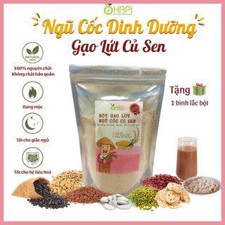 Bột gạo lứt ngũ cốc củ sen mix hơn 10 loại hạt ngũ cốc OHAPI Ngũ cốc dinh dưỡng lợi sữa, giữ dáng