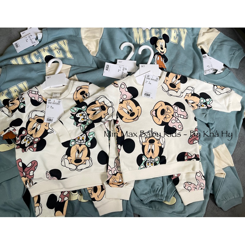 Bộ nỉ dài tay HM auth cho bé trai săn sale 10-18kg