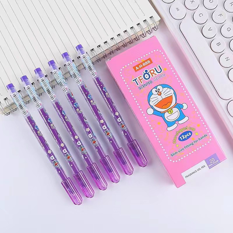 Bút Gel Nước TfORU Doreamon - Mực tím