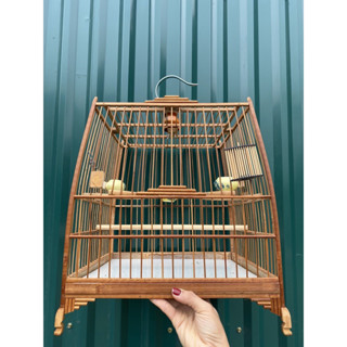 Khung lồng chim chào mào tự ráp trúc già đỏ cửa báng súng form thái đấu,vuông đấu (kèm keo,dầu,video HD) BS01