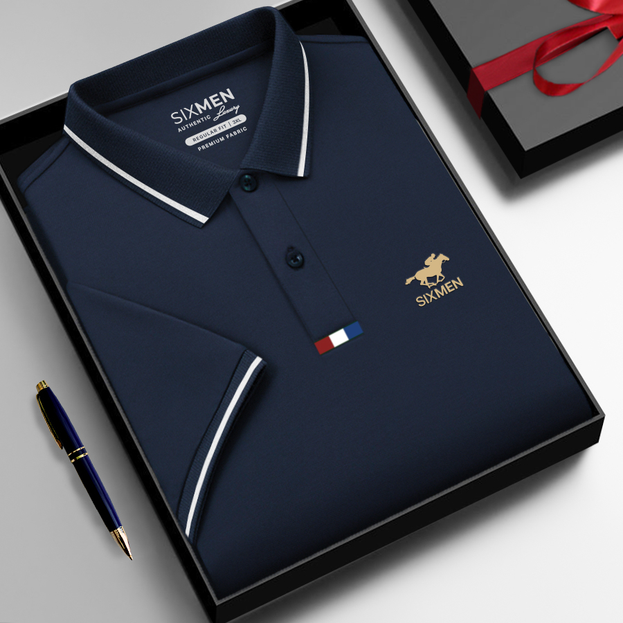 10 màu Polo ITALY HORSE SIXMEN vải cá sấu cotton CVC Thoáng mát