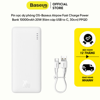  Pin sạc dự phòng 20w Baseus PPQD airpow fast charge power  Kèm cáp USB to C 30cm  
