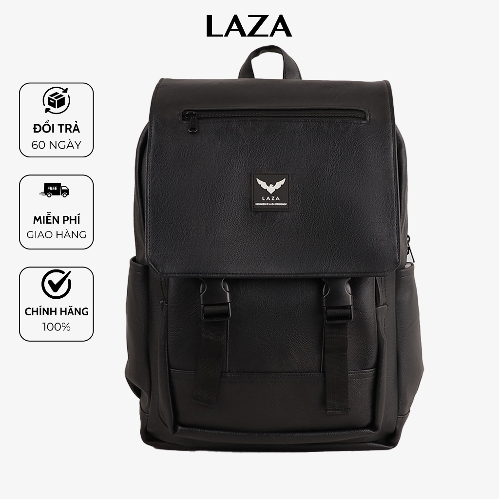 Balo da nam nữ thời trang LAZA Bellis Backpack 515 - chất liệu da PU trượt nước nhập khẩu cao cấp - Thương hiệu LAZA