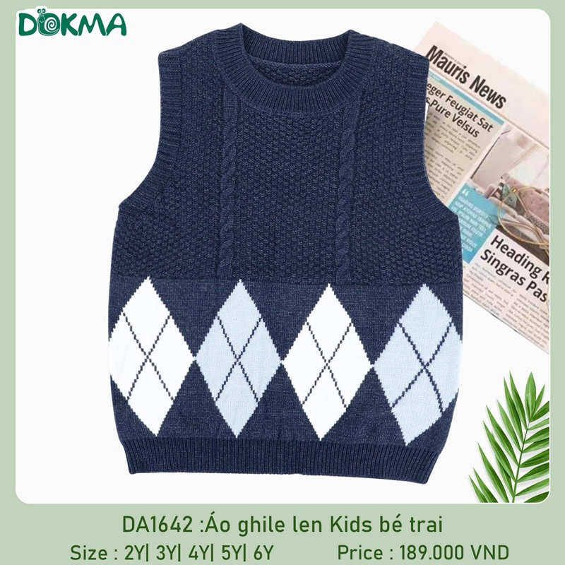 Áo len gile DOKMA KIDS size 2y đến 6y