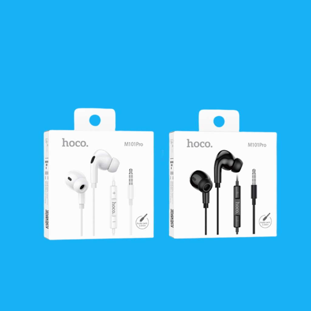 Tai nghe có dây jack 3.5mm Hoco M101 dây dẻo tích hợp micro dài 1.2M