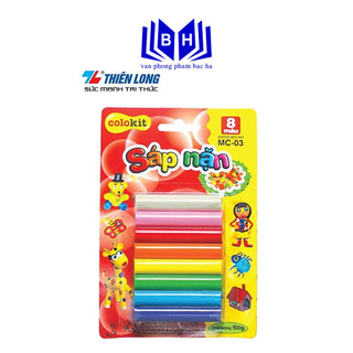 Sáp nặn 8 màu colokit mc-03 - đất nặn 8 màu thiên long mc-03