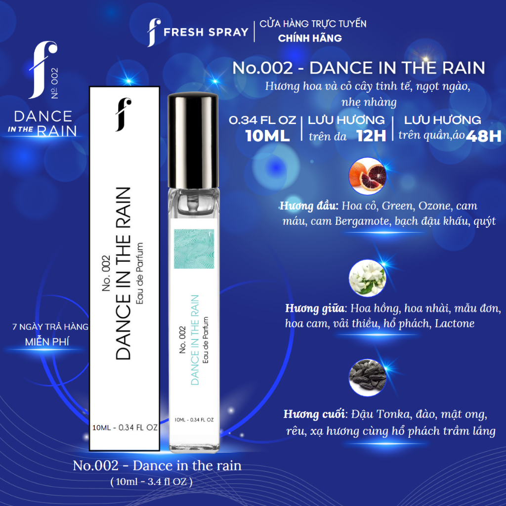 Nước Hoa Thơm Lâu F Fresh Spray 10ML | Official Store Fresh spray