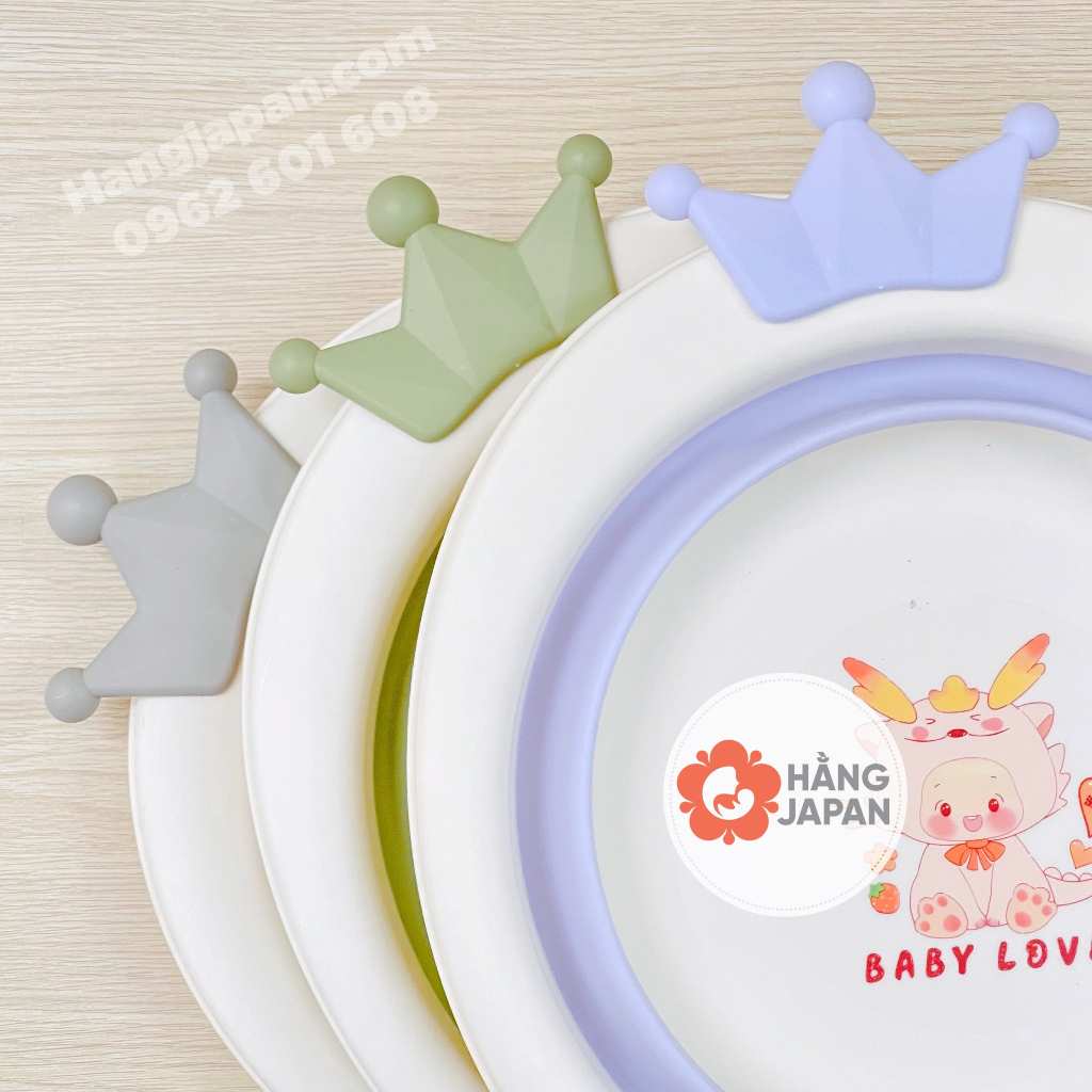 Chậu rửa mặt gấp gọn con ông và vương miệng