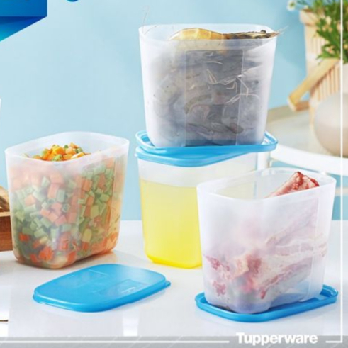 Set 2 hộp trữ đông Tupperware dung tích 820ml - Nhựa nguyên sinh - Bảo hành trọn đời