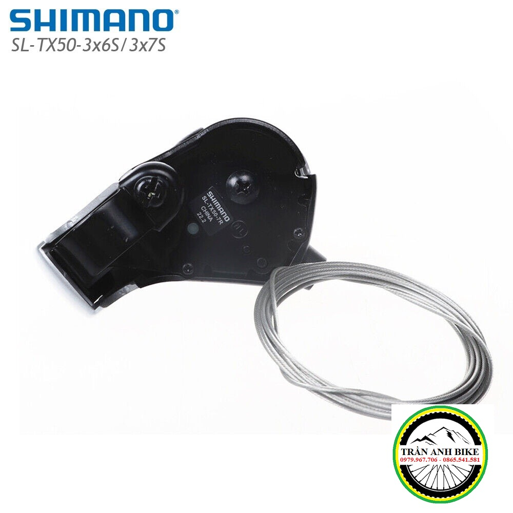 Tay đề bấm xả gắn ghi đông xe đạp SHIMANO SL TX50 3x6 3x7 Speed - Hàng Chính Hãng