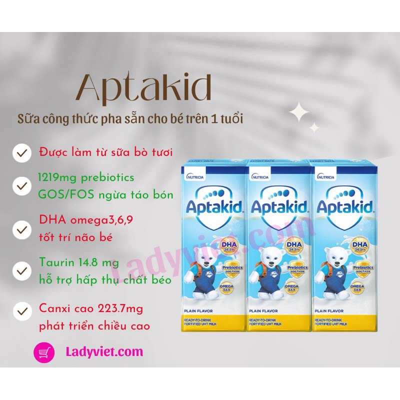 Aptakid hàng công ty - sữa dinh dưỡng pha sẵn cho bé >1 tuổi