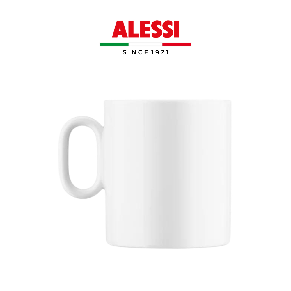 Tách sứ trắng chạm nổi uống cà phê, cacao ALESSI DRESSED - Hàng chính hãng