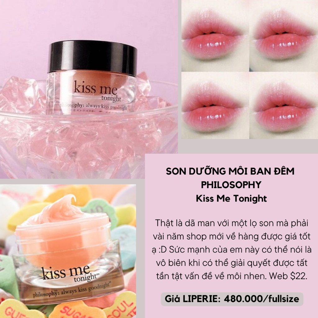 Son dưỡng môi ban đêm Philosophy Kiss Me Tonight