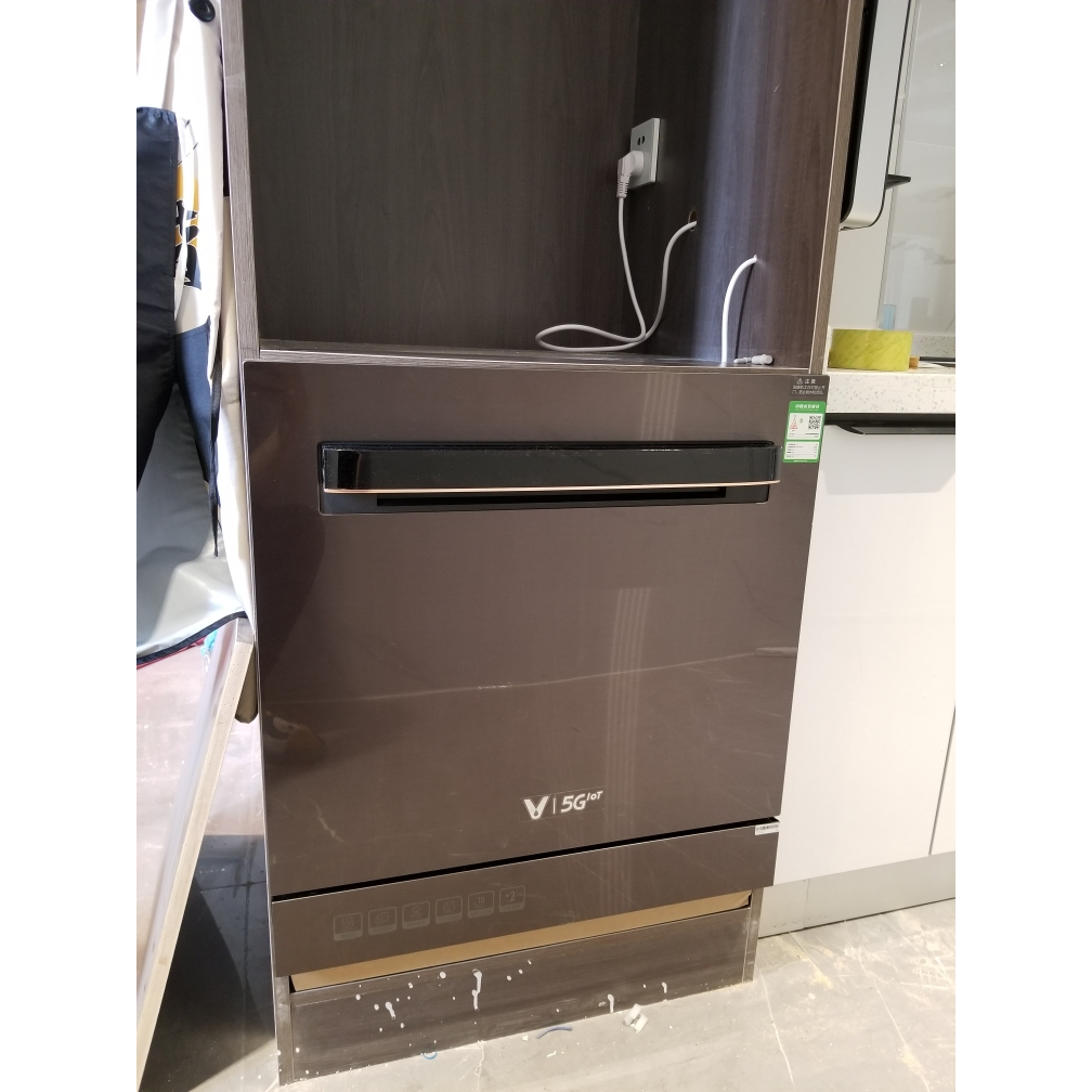 Máy rửa chén thông minh Viomi VDW0805 dùng cho 10 bộ tiêu chuẩn, kháng khuẩn UV, màn hình cảm ứng, kết nối app Mihome