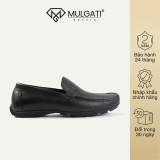 Giày lười nam MULGATI Classic Moccasin da nhăn đế cao su - SP16079100