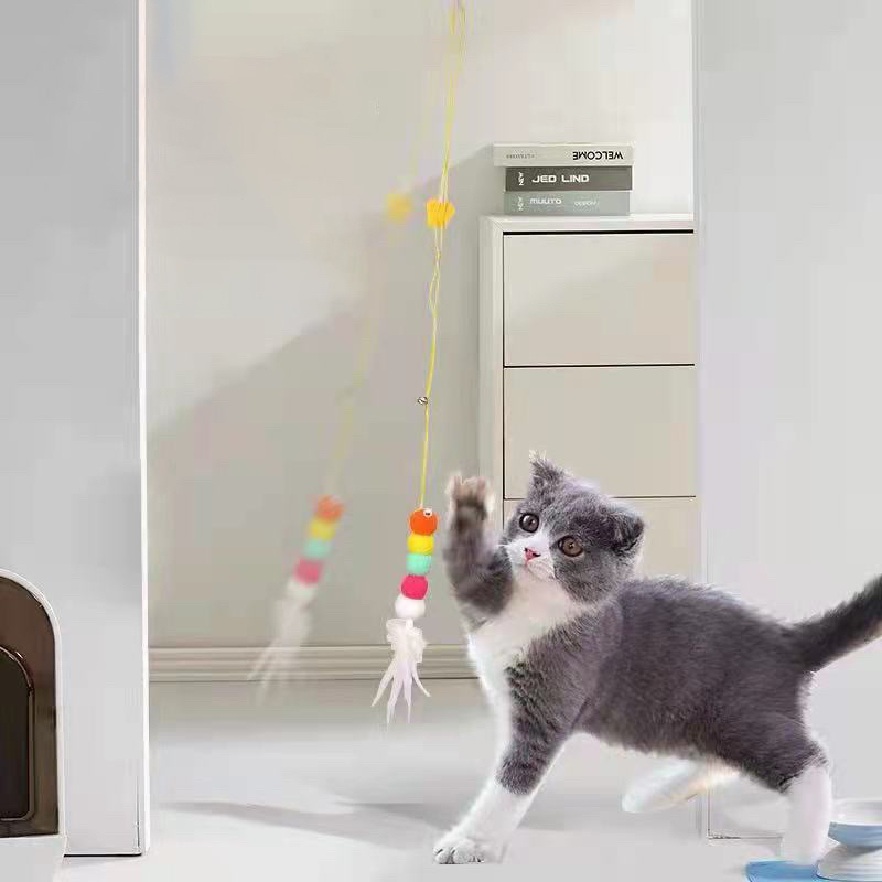 Đồ Chơi Cho Mèo Gắn Tường ,Trần Nhà Có Chuông Cho Mèo Vờn - Sâu, Chuồn Chuồn Gắn Tường Cho Mèo