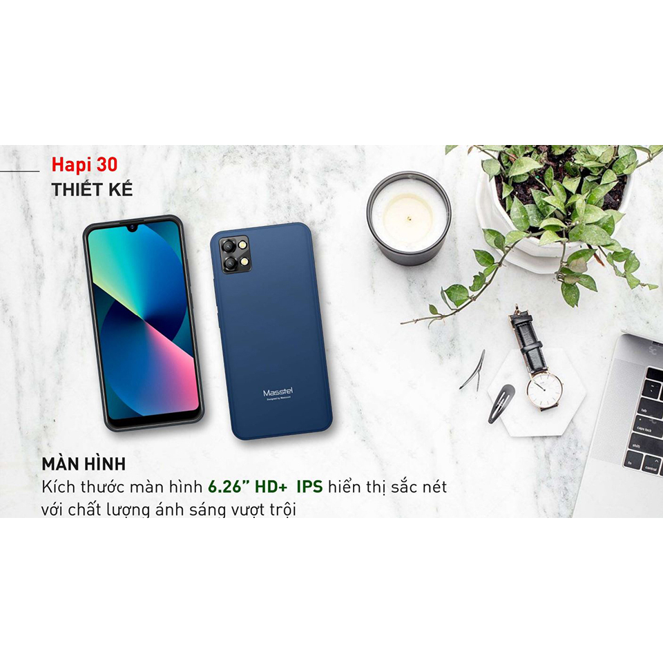 Masstel Điện Thoại Smartphone Hapi30 RAM 3GB ROM 32GB - 6.26INCH -WIFI/4G BẢO HÀNH CHÍNH HÃNG 1 NĂM