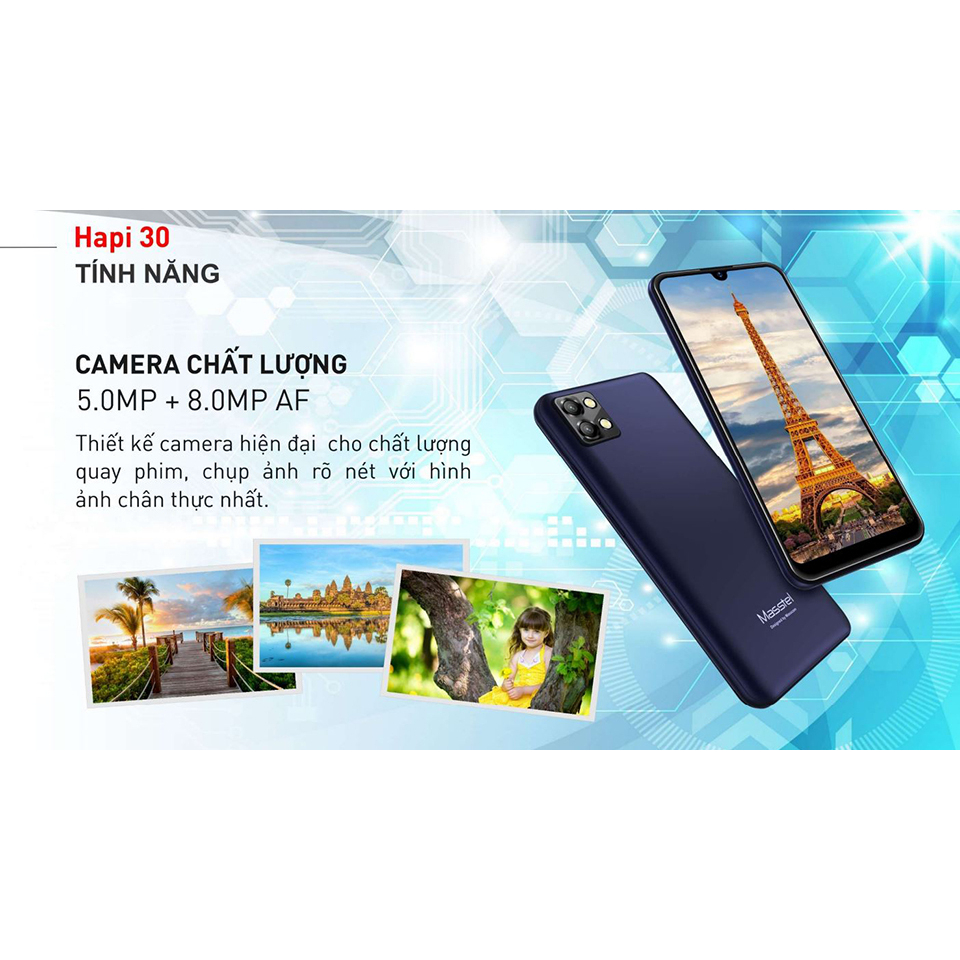 Masstel Điện Thoại Smartphone Hapi30 RAM 3GB ROM 32GB - 6.26INCH -WIFI/4G BẢO HÀNH CHÍNH HÃNG 1 NĂM