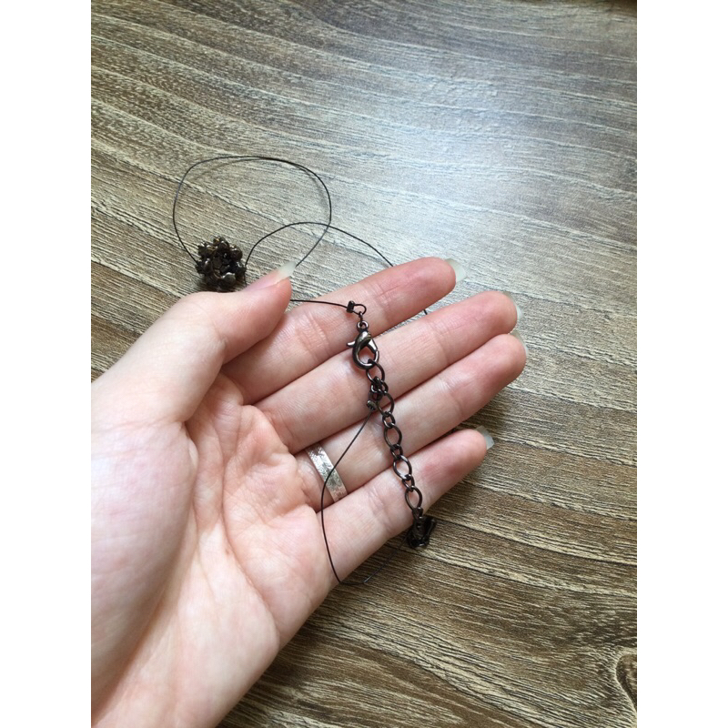 Dây chuyền cước hoa hồng đen 2hand