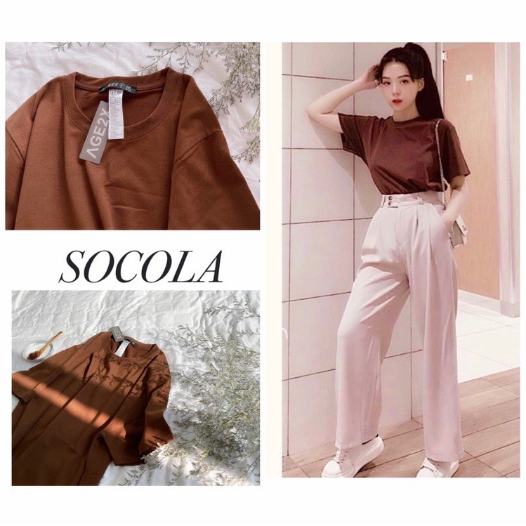 Áo Thun Trơn Với Những Tone Màu Siêu Hot chính hãng AGE2X Hàng VNXK