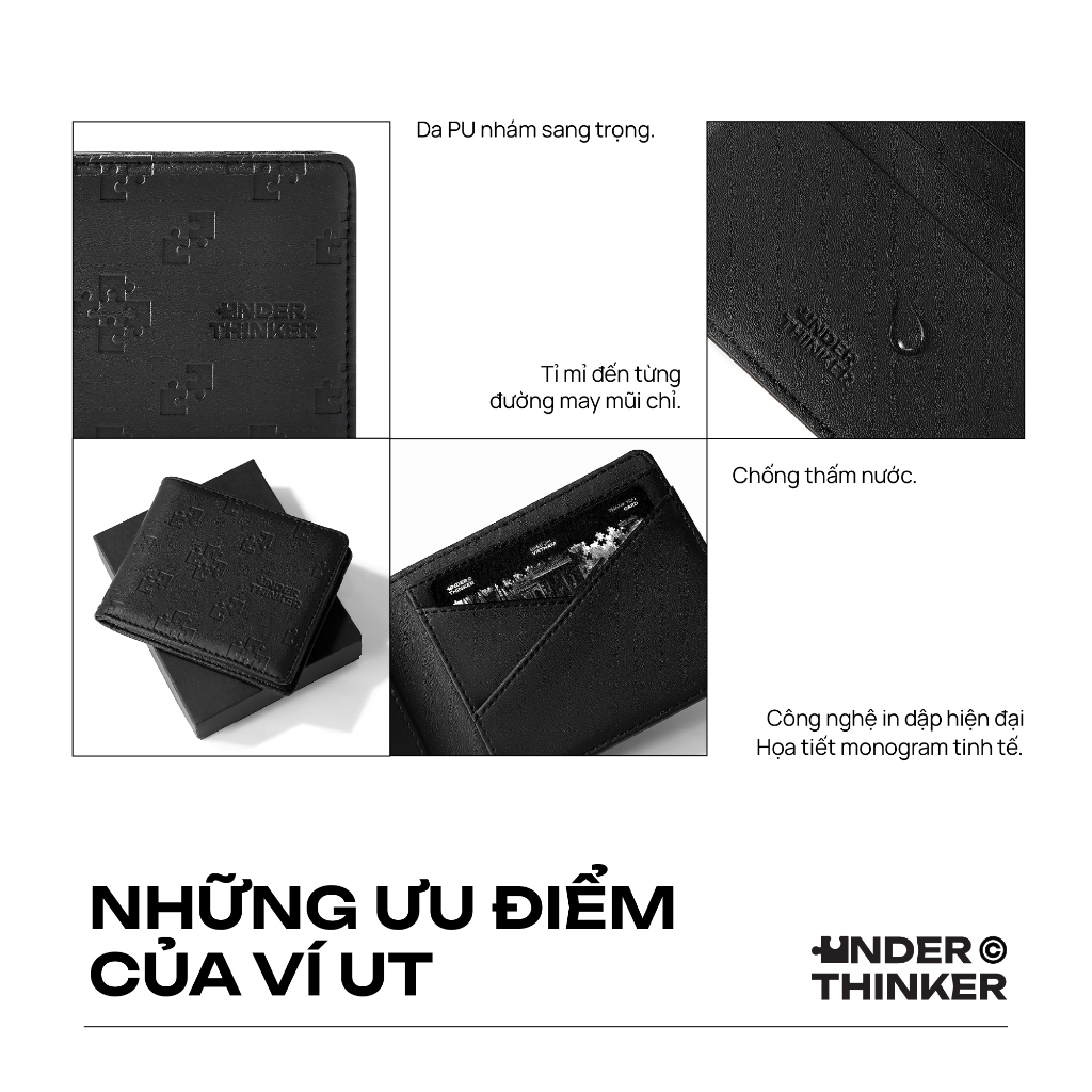 [Mã ICBFRI25 giảm 25K đơn 149K] Ví Da Nam Signature Dập Chìm Cao Cấp Chính Hãng Underthinker