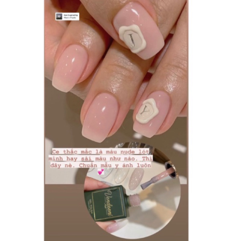 Sơn gel Thạch Nude lót nền Vendeeni chai 15ml