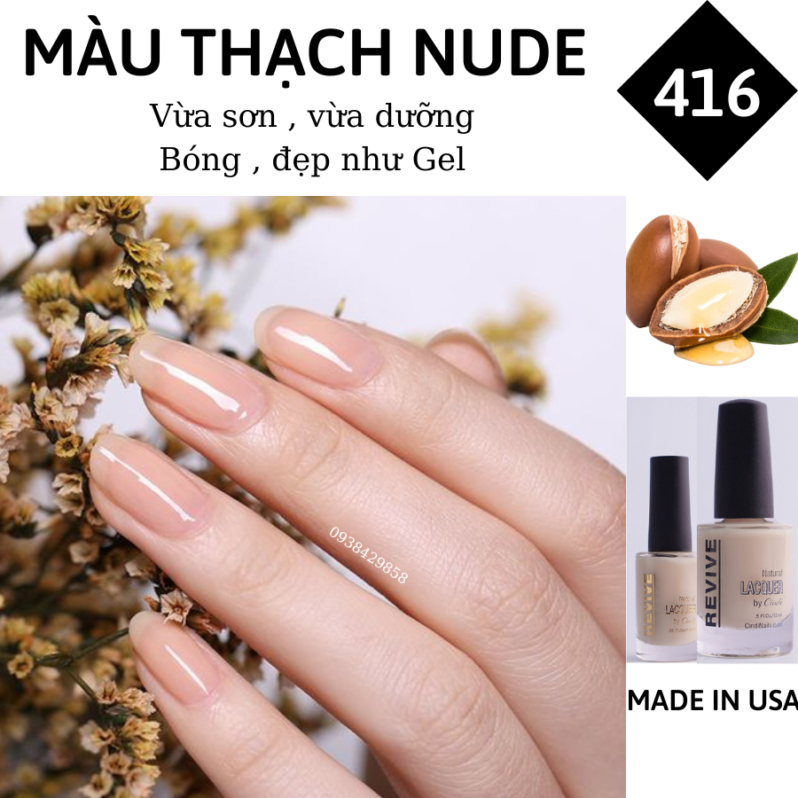 Sơn móng tay Organics Naturals Revive Chính Hãng Mỹ USA - Màu Thạch Nude mã 416