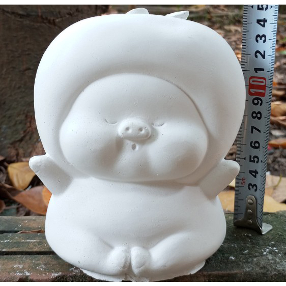 Tượng tô màu thạch cao Chú lợn béo