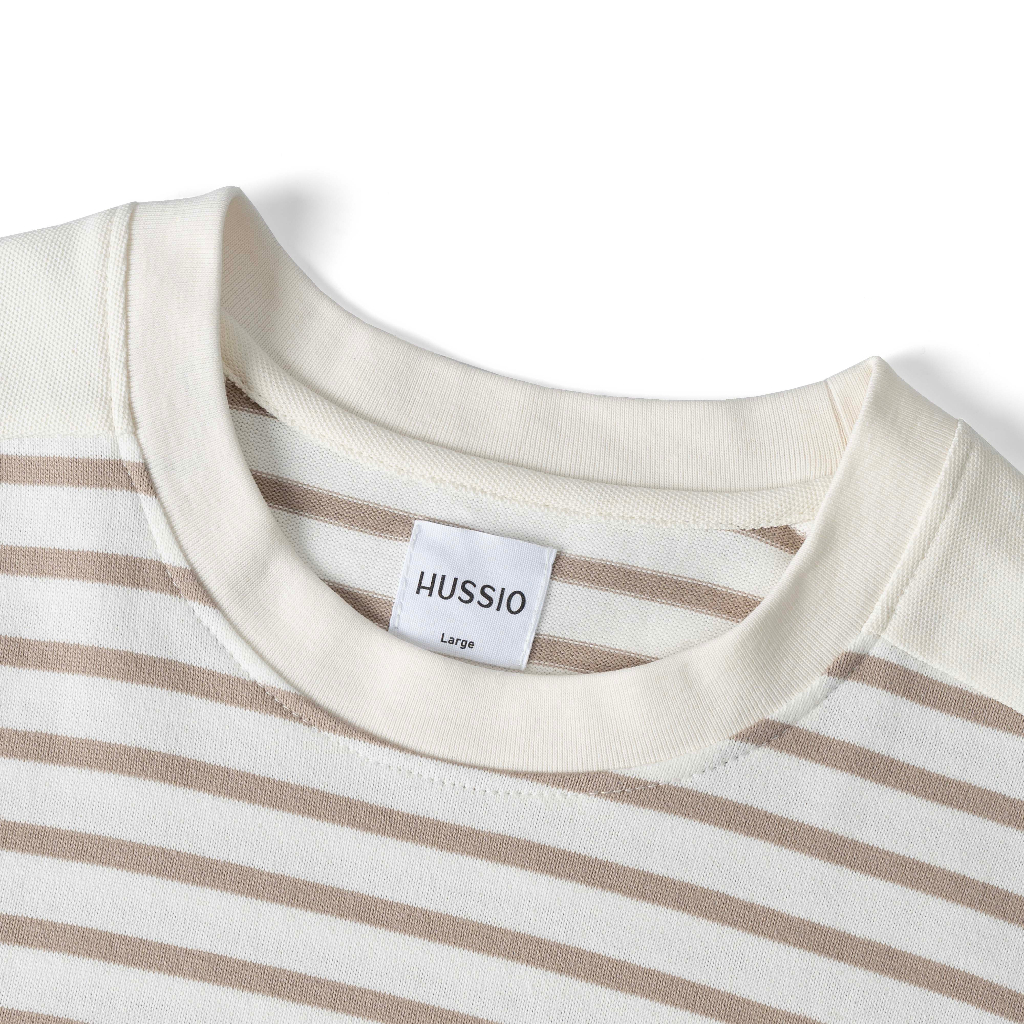 Áo thun nam Raglan STERA vải Cotton Single sọc trẻ trung, năng động, chuẩn form - HUSSIO