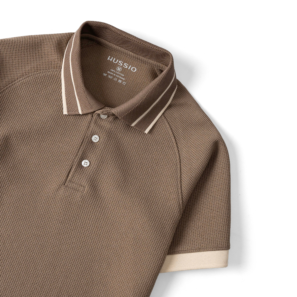 Áo thun Polo nam HULL vải Tổ ong WAFFLE cao cấp, trẻ trung, thanh lịch, chuẩn form - HUSSIO