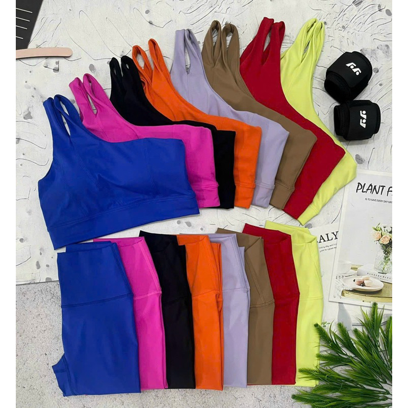 Set thun lạnh lệch vai Lulu Quảng Châu cao cấp,gym,thể thao,yoga