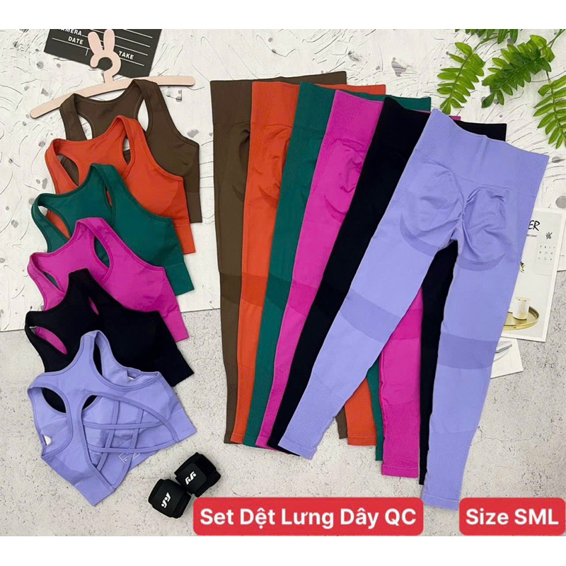 Set dệt lưng dây cao cấp gym,thể thao, yoga