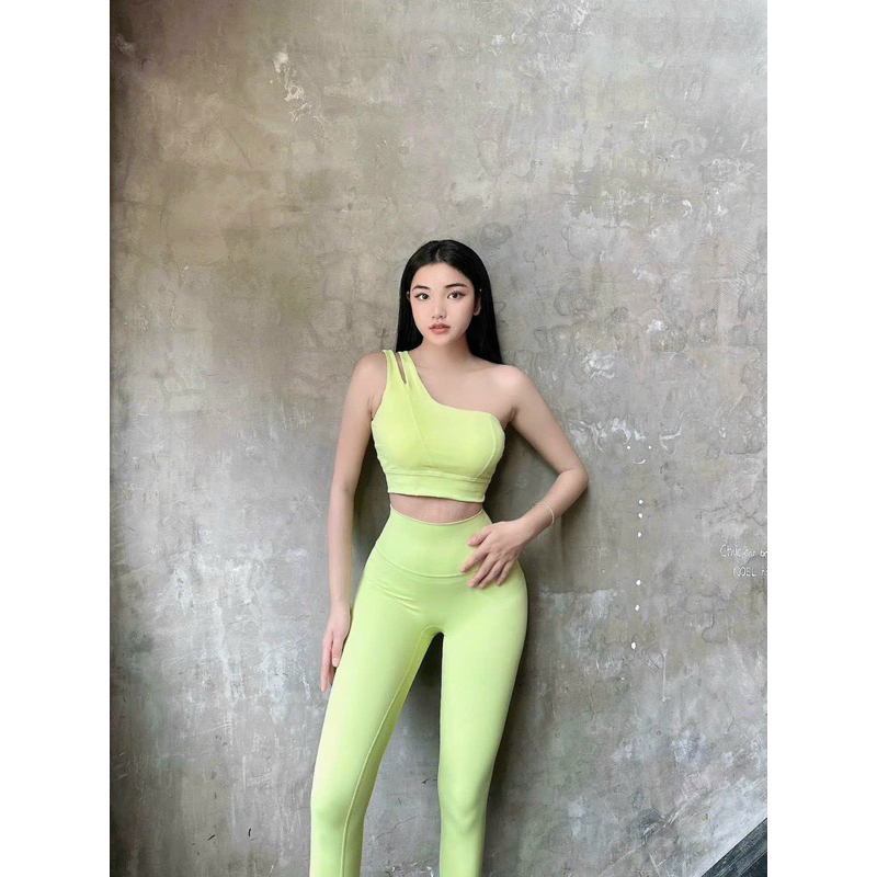 Set thun lạnh lệch vai Lulu Quảng Châu cao cấp,gym,thể thao,yoga