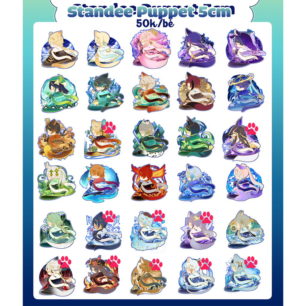 Standee / mô hình nhựa 5cm Genshin Impact