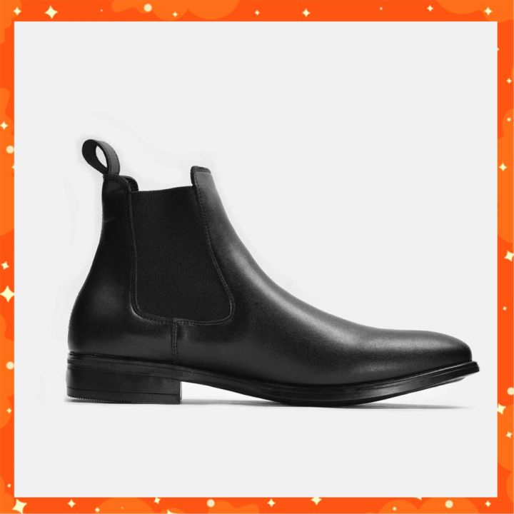 Giày Boot Nam, Boot Cao Cổ - Chealse Boot, Da Sít Nguyên Tấm Không Nhăn Phong Cách Hàn