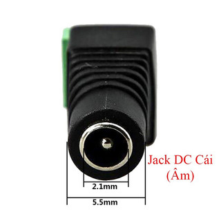 Jack nguồn DC đực và Jack DC cái (Loại vít vặn)