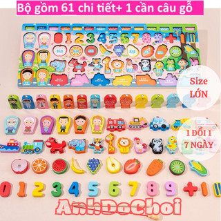BỘ BẢNG SỐ THÔNG MINH CHO BÉ LÊANH SHOP 63 CHI TIẾT CHỮ SỐ CÂU CÁ NAM CHÂM CÓ ẢNH THẬT
