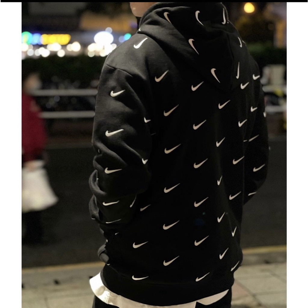 Áo Khoác Hoodie Nike Mũ 2 Lớp Chất Nỉ Bông Dày Dặn Cực Ấm Siêu Hot