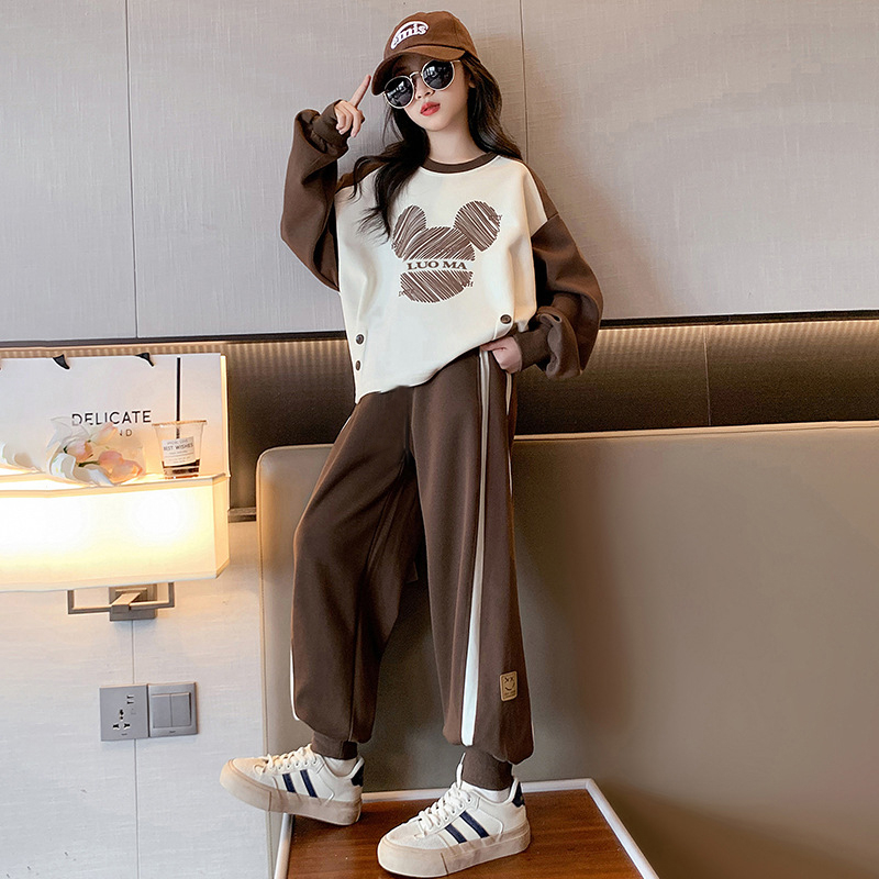 Bộ thu đông bé gái 17-45kg, set quần áo dài tay bé gái 4-14 tuổi mẫu LOUMA vải da cá dày dặn,hàng may kĩ.LM18