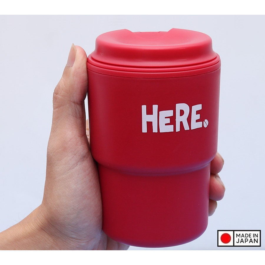 Cốc giữ nhiệt có nắp xoay Here 320ml - Hàng nội địa Nhật Bản | Made in Japan
